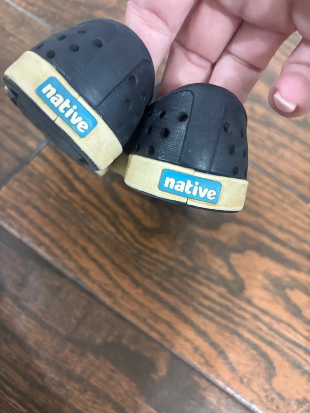Native Kids Slip-On Water Shoes in Black and Cream
